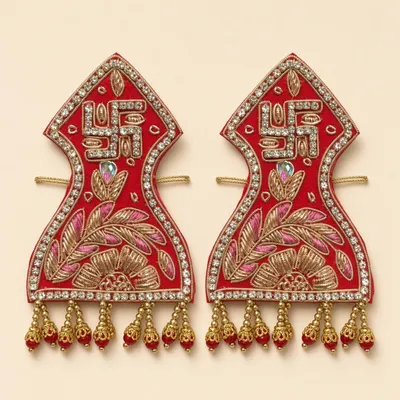 Maur Mukut Mauri Sehra Set of 2 for Bride Groom Wedding Ceremony Accessory