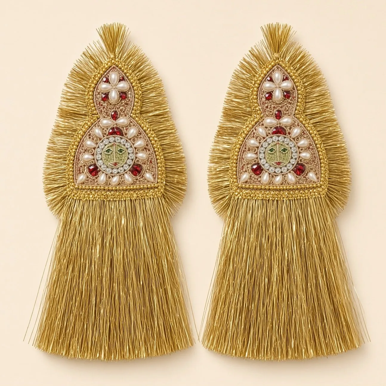 Rajputi Maur Set of 2 Traditional Maur Mukut Sehra for Bride And Groom Wedding