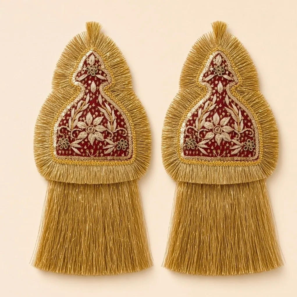 Rajputi Maur Set of 2 Traditional Maur Mukut Sehra for Bride And Groom Wedding