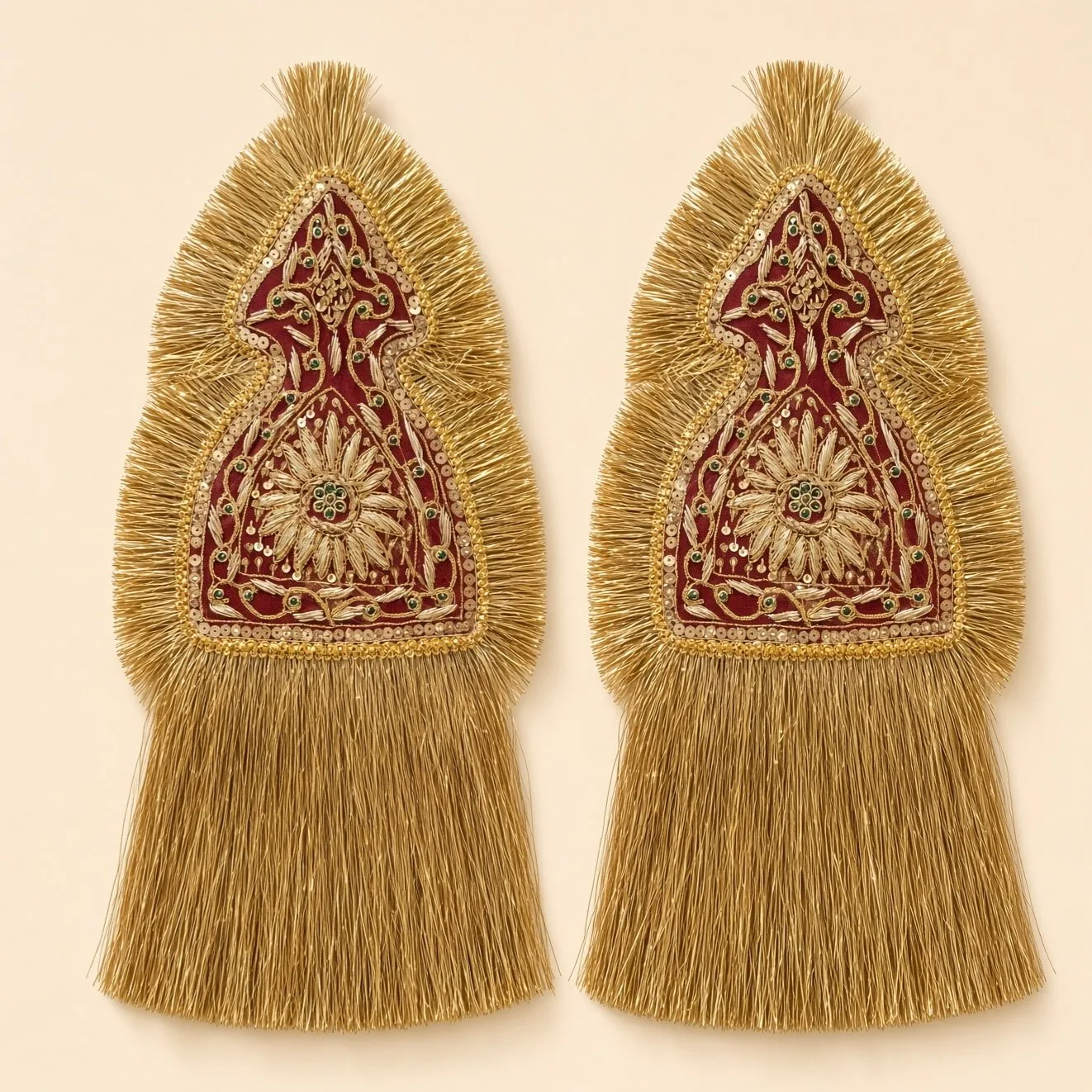 Rajputi Maur Set of 2 Traditional Maur Mukut Sehra for Bride And Groom Wedding