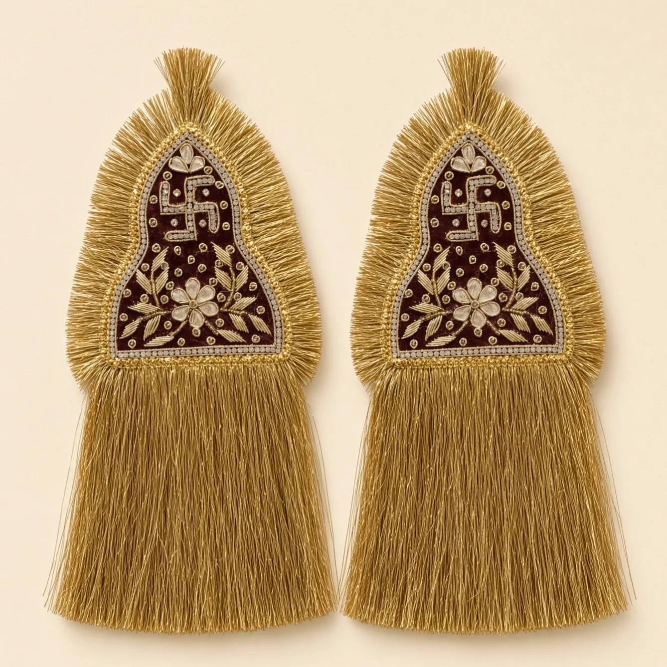 Rajputi Maur Set of 2 Traditional Maur Mukut Sehra for Bride And Groom Wedding