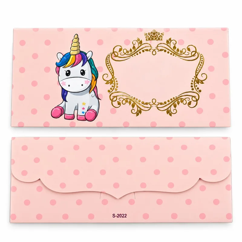Baby Theme Cash Gift Envelope Designer Money Shagun Envelope Pink unicorn pack of 10 pc
