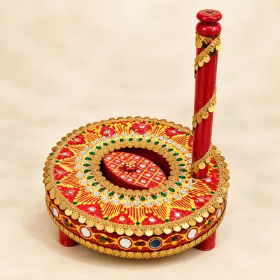 Decorative Chakki for Wedding Shagun & Traditional Indian Marriage Ceremonies thumbnail 3