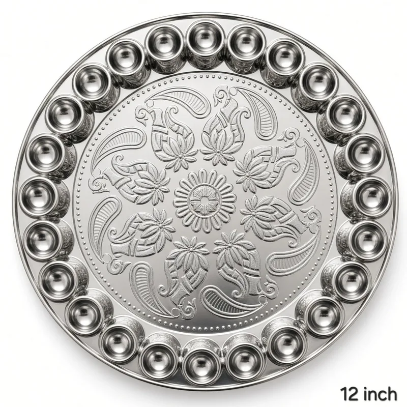 Silver Designer Dry Fruit Packing Tray Thali and bhog thali
Pro