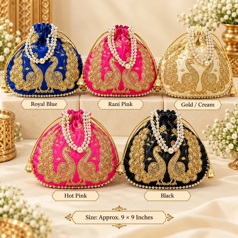 Traditional Designer Potli Bag for Wedding Bridal Wear Festive Gifting and Return Gifts potlis and Potlis for packing pack of 1