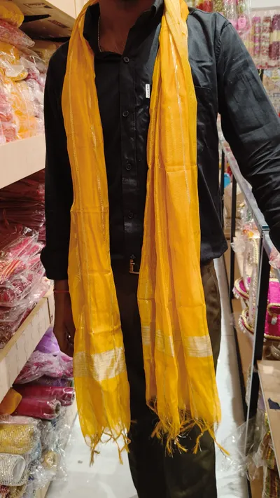 Swagat Chunni / Patka for Guest Welcome | Traditional Indian Welcome Dupatta for Wedding, Inauguration, Religious Functions & Events | Pack of 10 Pieces Yellow thumbnail 2